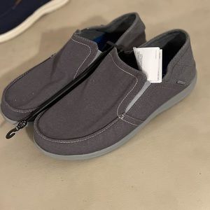 CROCS - mens 13 slip on - Santa Cruz- Grey Brand New